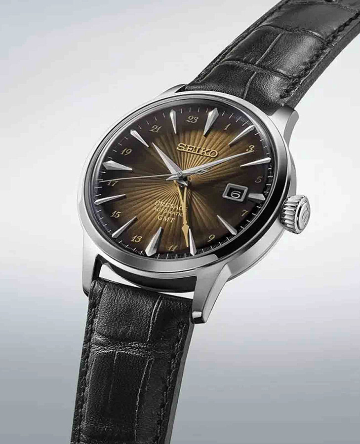 Часы Seiko Presage Cocktail Time SSK039J1 — коричневый, сталь металл