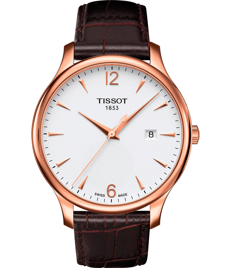 Часы Tissot Tradition T063.610.36.037.00 — мужские, белый
