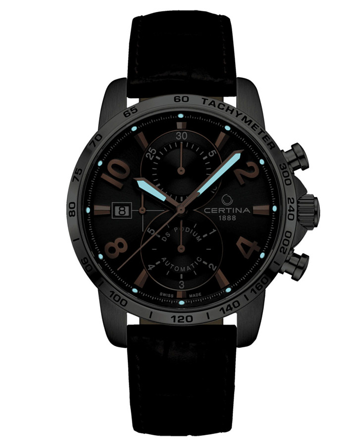 Часы Certina Ds Podium Chronograph Automatic C034.427.16.087.01 — мужские, кожаный