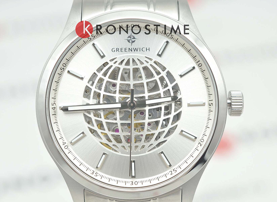 Часы Greenwich Globe GW 056.10.33 — сталь металл, США