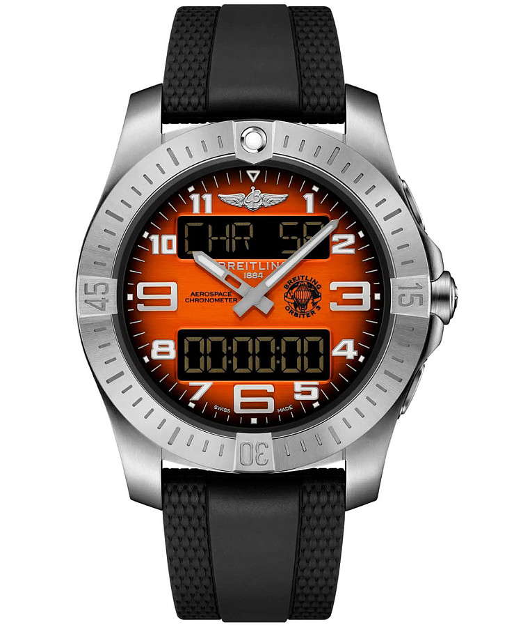 Часы Breitling Professional Aerospace B70 Orbiter EB70101A1O1S1 — мужские, оранжевый