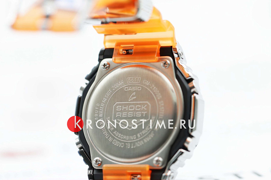 Часы Casio G-Shock GM-2100SS-1A — серебристый, металл сталь