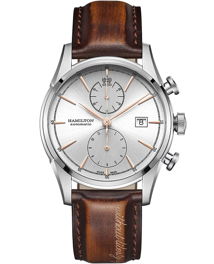 Часы Hamilton American Classic Spirit of Liberty Auto Chrono H32416581 — мужские, серебристый