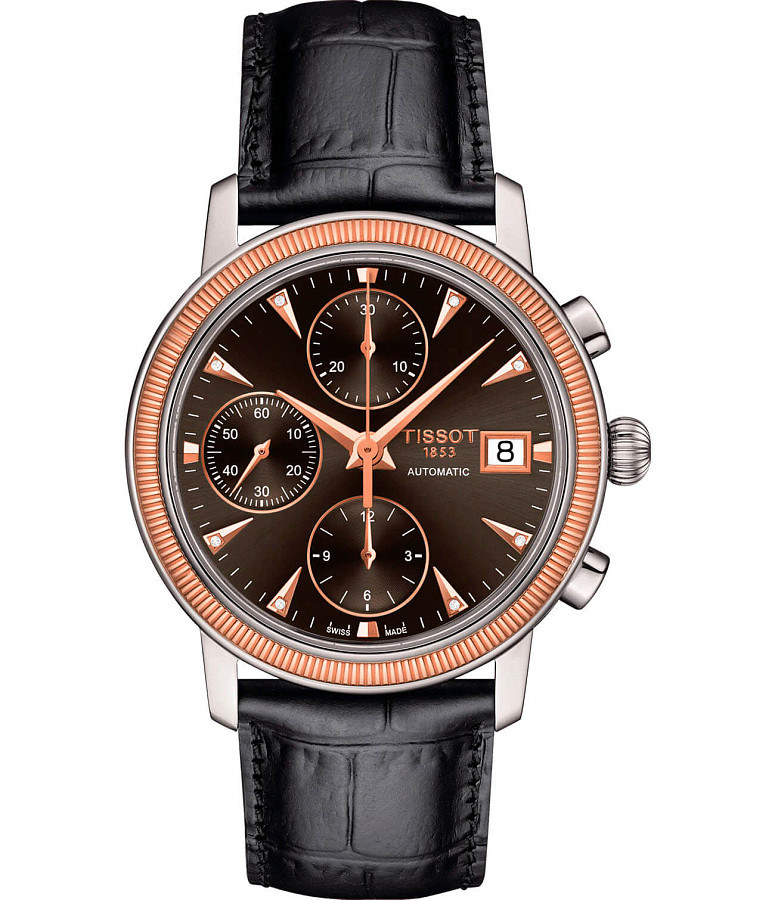 Часы Tissot Bridgeport Automat 18K Gold T921.427.46.066.00 — мужские, черный