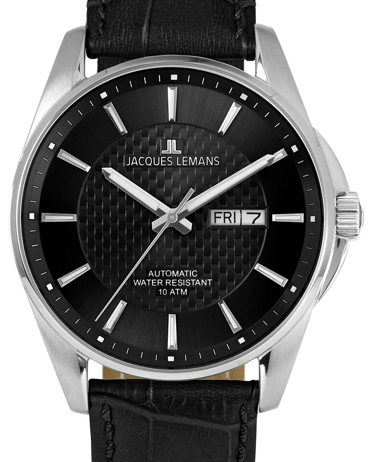 Часы Jacques Lemans Automatic 1-2210A — механические, сталь металл