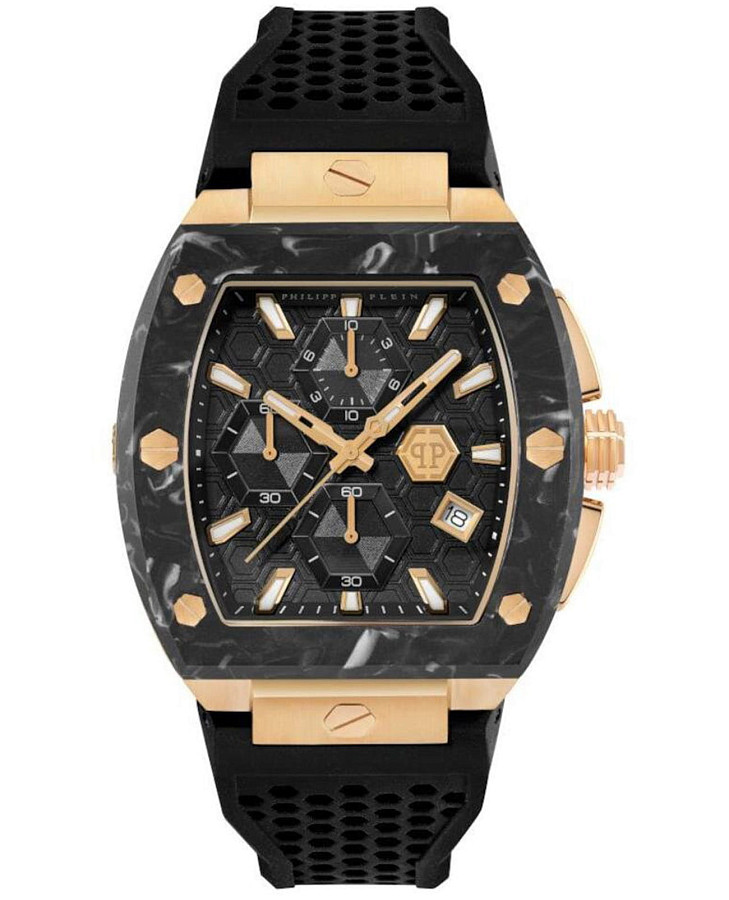 Часы Philipp Plein Hexagon Phantom Chrono PWHHA0226 — мужские, черный