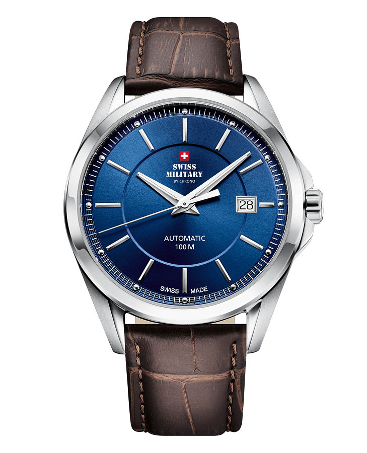 Часы Swiss Military by Chrono Automatic Collection SMA34085.15 — мужские, синий
