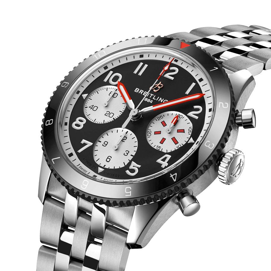 Часы Breitling Classic Avi Chronograph 42 Mosquito Y233801A1B1A1 — механические, сталь металл