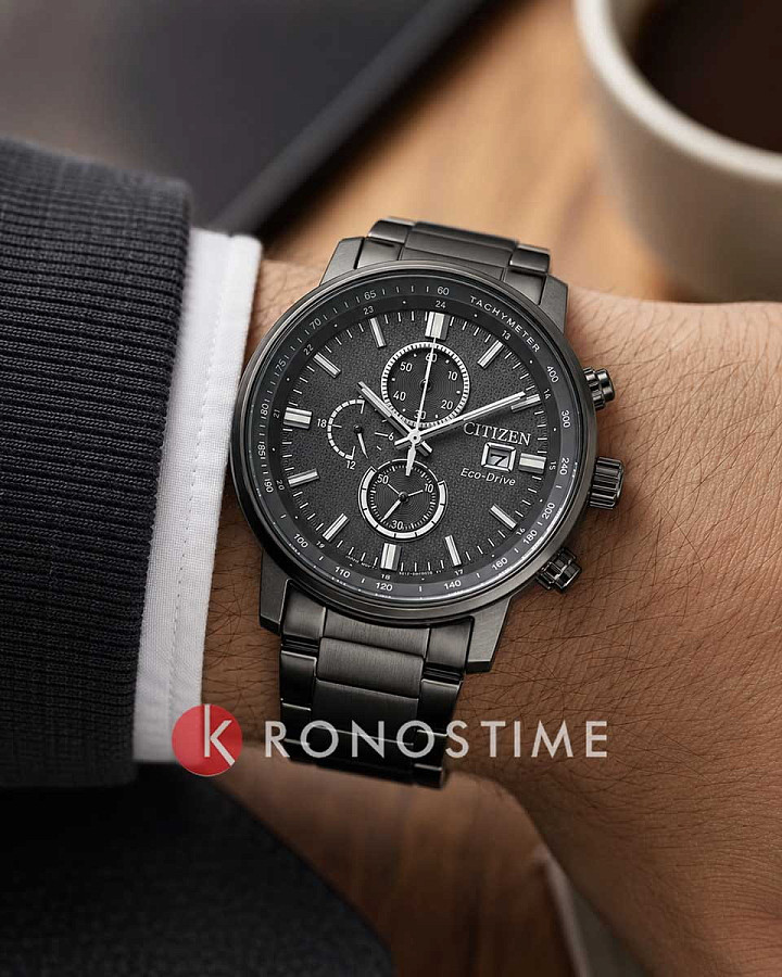 Часы Citizen Eco-Drive CA0847-88H — нержавеющая сталь с pvd-покрытием, мужские