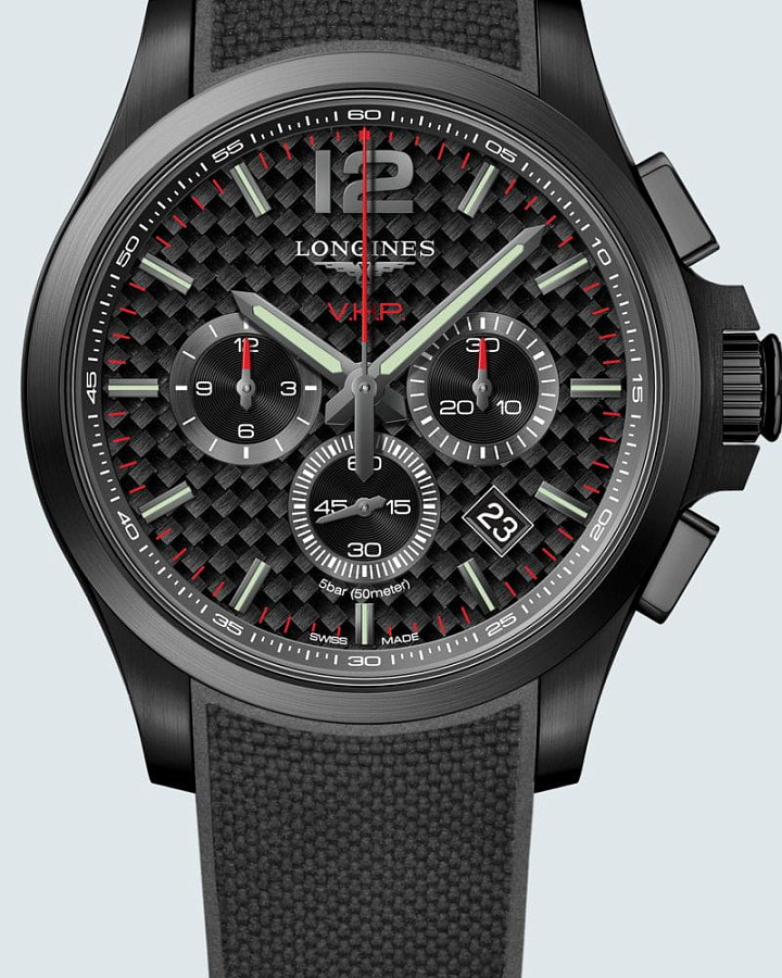 Часы Longines Conquest V.H.P. L3.727.2.66.9 — кварцевые, металл сталь