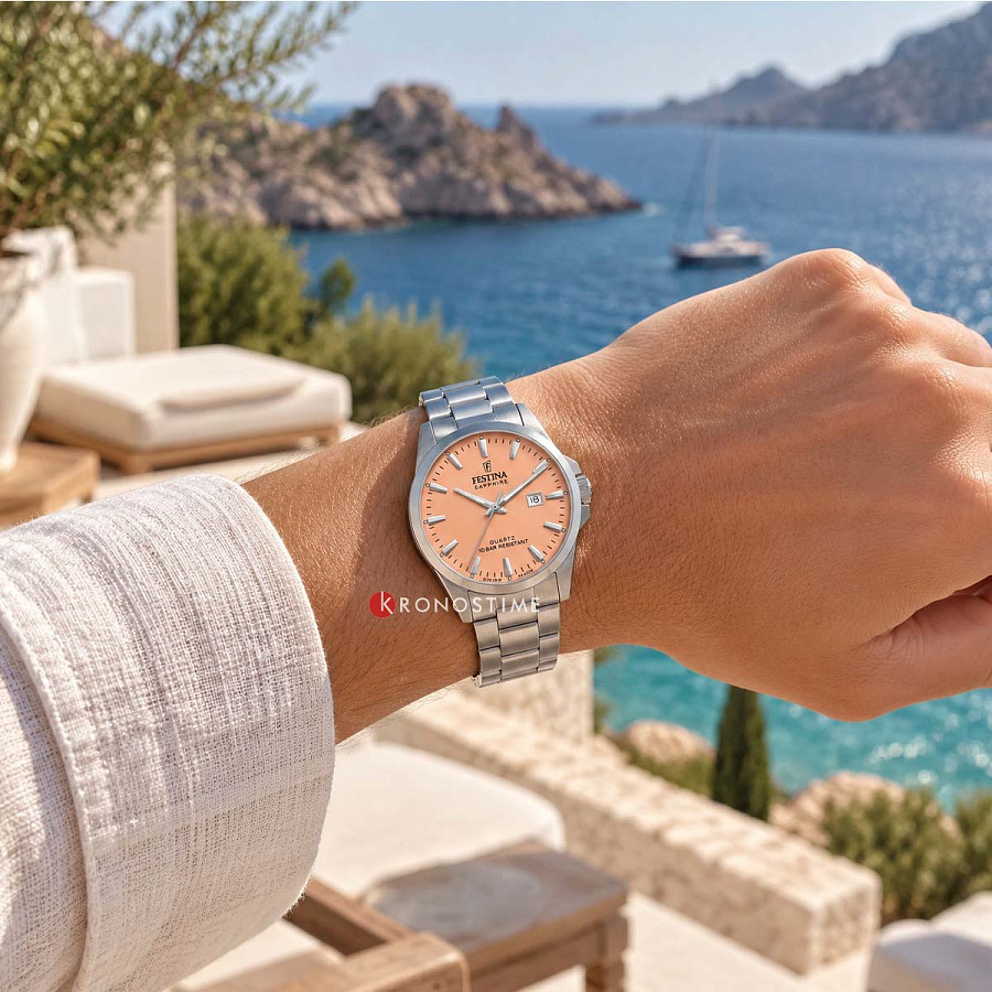 Часы Festina Swiss Made F20024/8 — кварцевые, сталь металл