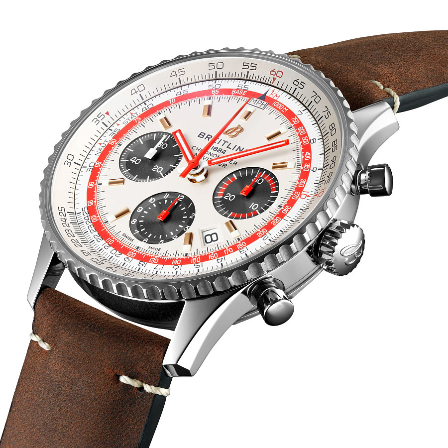 Часы Breitling Navitimer B01 Chronograph 43 TWA AB01219A1G1X1 — механические, сталь металл