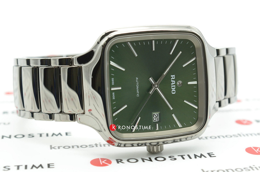 Часы Rado True Square Automatic R27077312 — мужские, титан + высокотехнологичная плазменная керамика