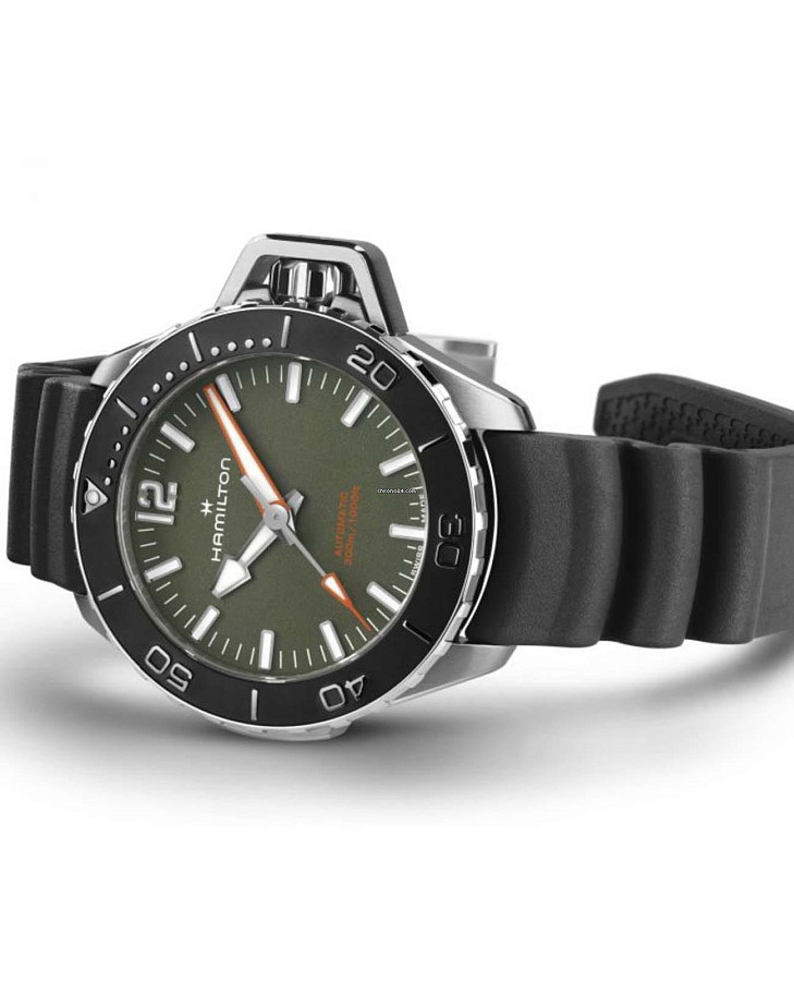 Часы Hamilton Khaki Navy Frogman Auto H77455360 — каучук, мужские
