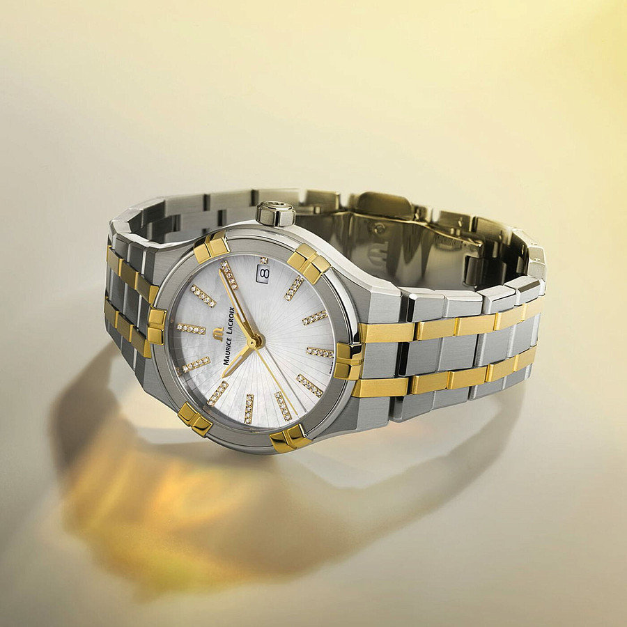 Часы Maurice Lacroix Aikon Quartz AI1106-PVY13-170-1 — сталь металл, Швейцария