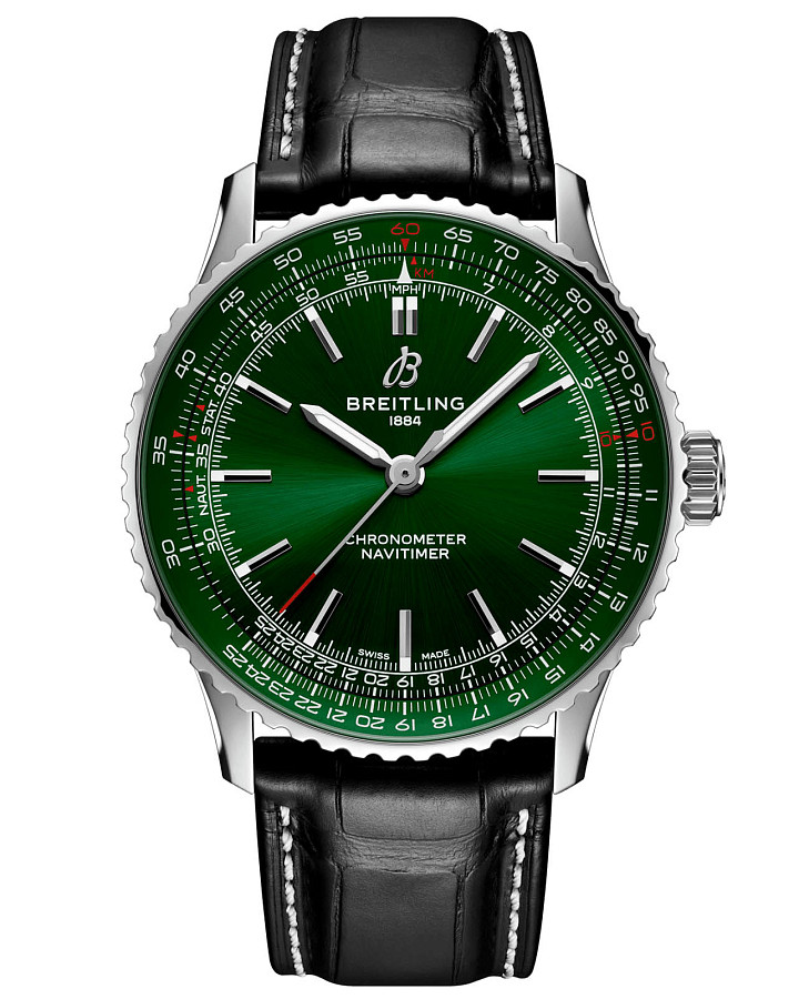 Часы Breitling Navitimer Automatic 41 A17329371L1P1 — мужские, зеленый