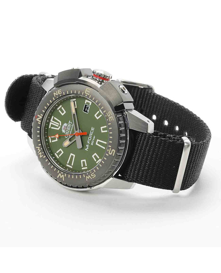 Часы Orient M-Force RA-AC0N03E (RN-AC0N03E) — мужские, тканевый