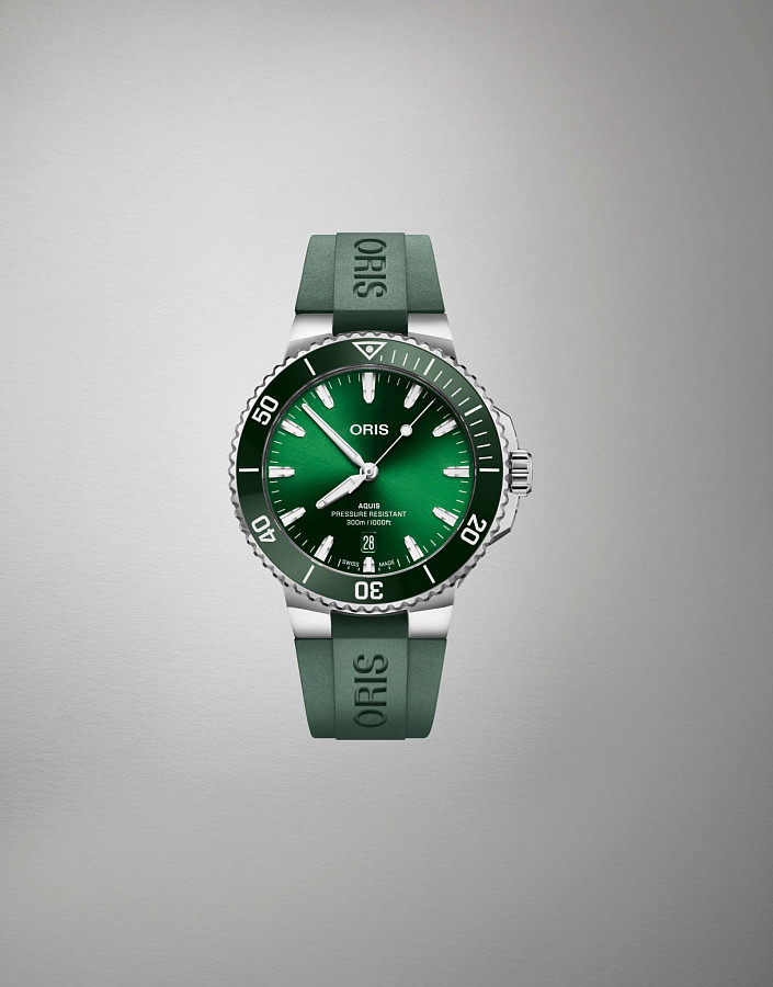 Часы Oris Aquis Date 01 733 7787 4157-07 4 22 37FC — сталь металл, Швейцария