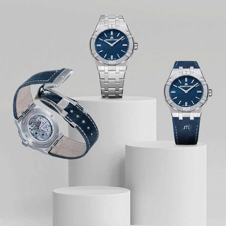 Часы Maurice Lacroix Aikon Manual 39mm Collectors Edition AI7007-SS00E-430-C — металл сталь, Швейцария