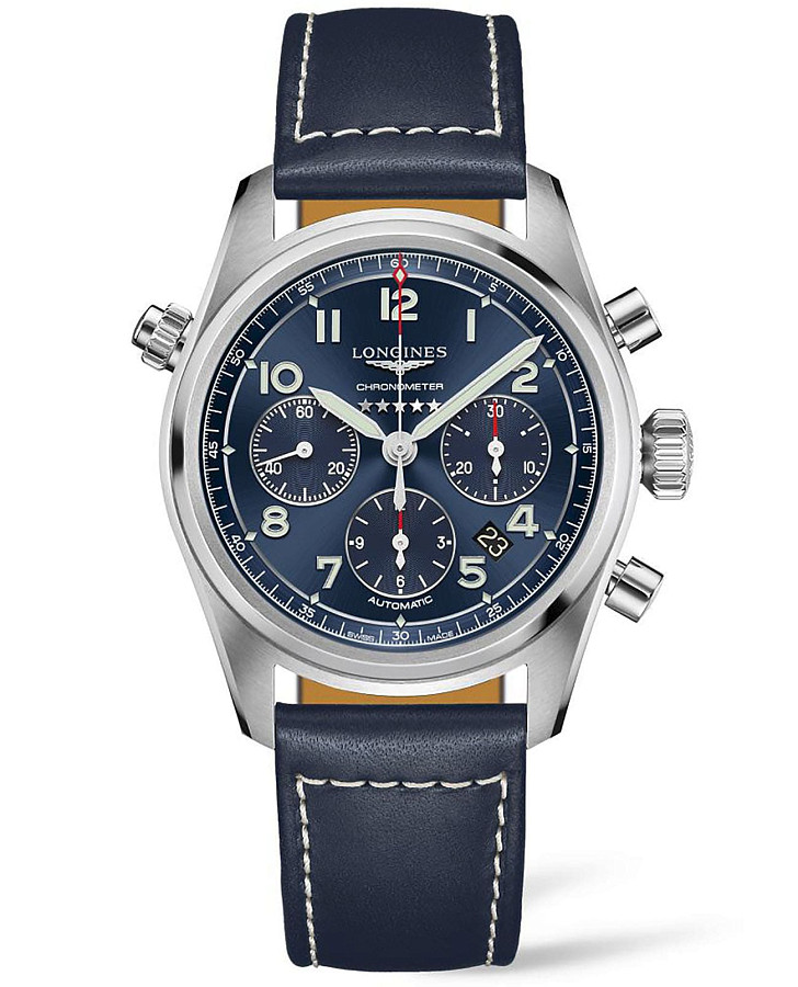 Часы Longines Spirit L3.820.4.93.0 — мужские, синий