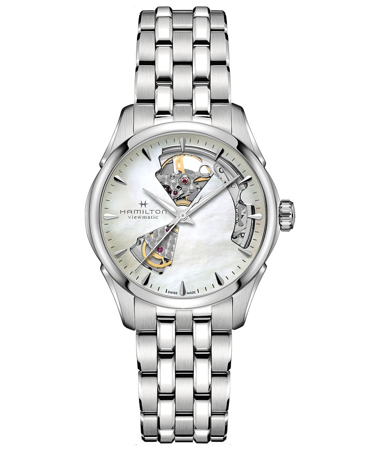 Часы Hamilton Jazzmaster Open Heart Auto H32215190 — женские, перламутровый