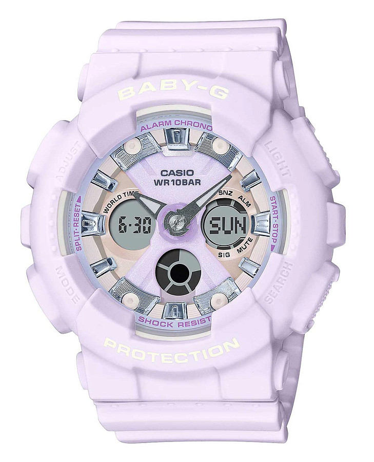 Часы Casio Baby-G BA-130WP-6A — женские, фиолетовый