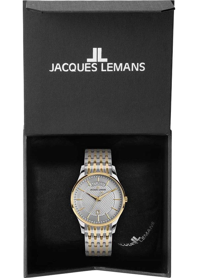 Часы Jacques Lemans London 1-2193J — кварцевые, сталь металл