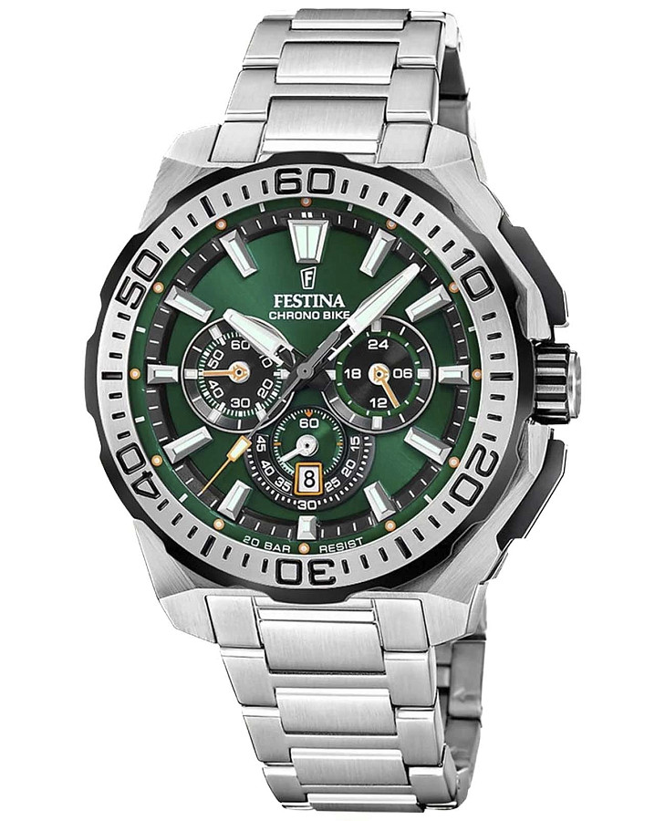 Часы Festina Chrono Bike F20724/3 — мужские, зеленый