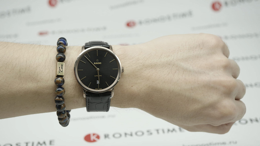 Часы Rado Diamaster Thinline R14068166 — мужские, черный