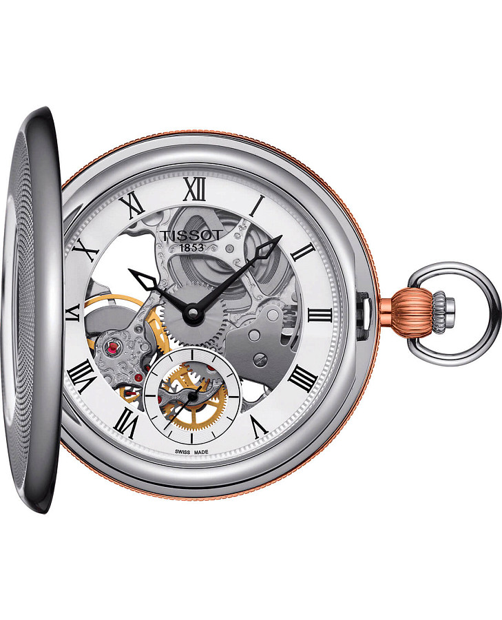 Часы Tissot Bridgeport Mechanical Skeleton T859.405.29.273.00 — мужские, белый