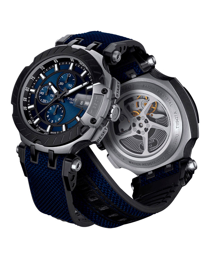Часы Tissot T-Race Automatic Chronograph T115.427.27.041.00 — кожа + каучук, мужские
