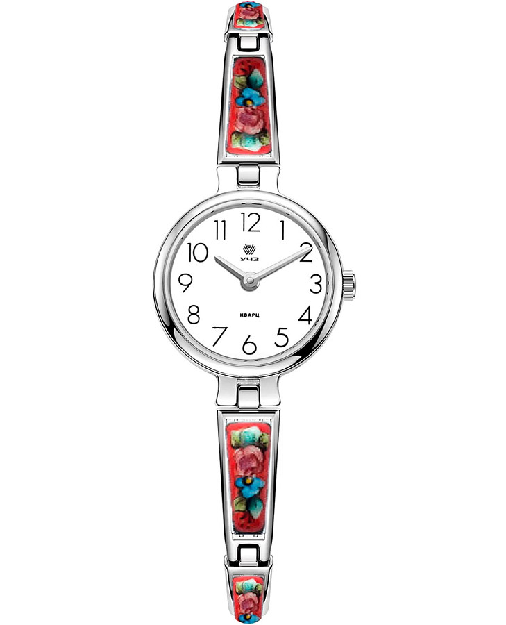 Часы УЧЗ Flora 1704B1B1-42 — женские, белый