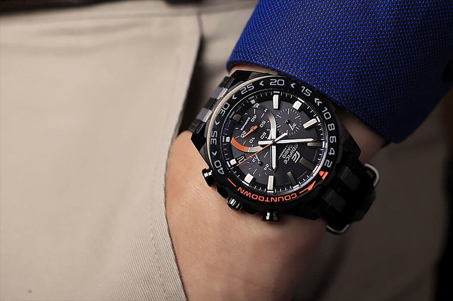 Часы Casio Edifice EFS-S550BL-1A — сталь металл, Япония