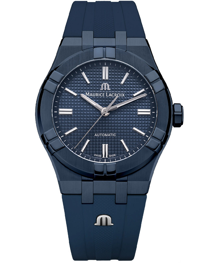 Часы Maurice Lacroix Aikon Automatic 39 mm Blue Pvd Limited Edition AI6007-PVC00-430-4 — мужские, синий