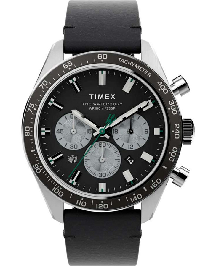 Часы Timex Waterbury Chronograph TW2V42500 — мужские, черный
