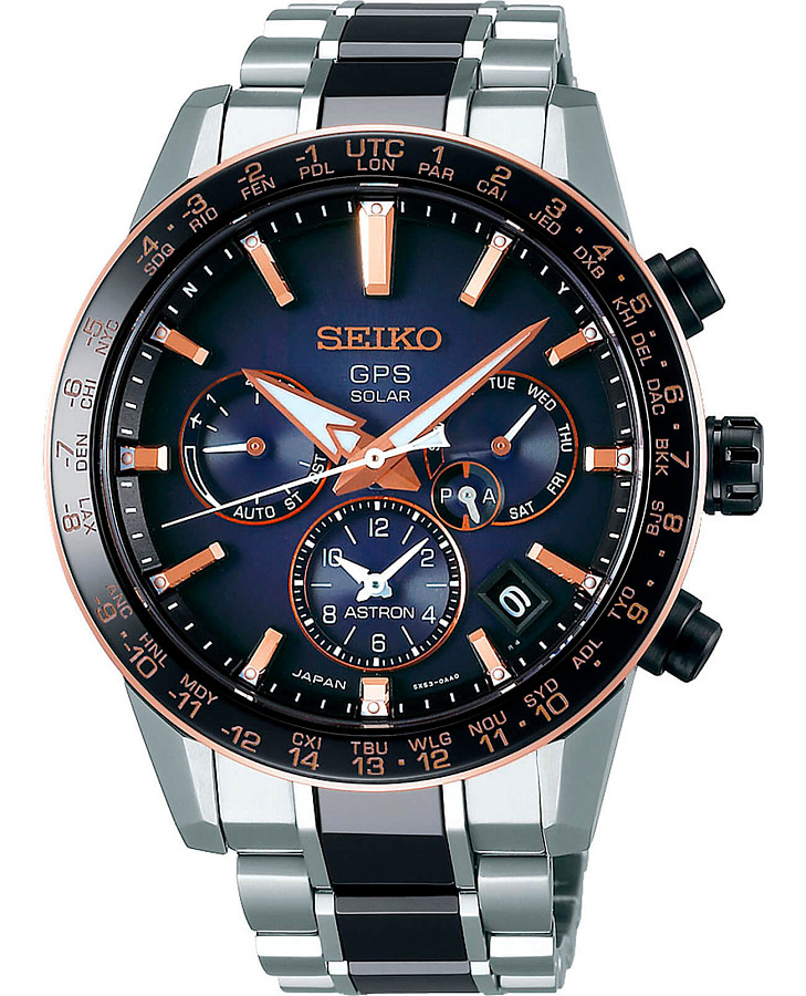 Часы Seiko Astron GPS Solar SSH007J1 — мужские, черный