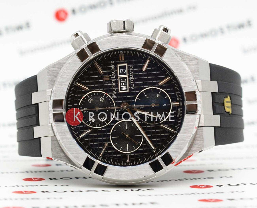 Часы Maurice Lacroix Aikon Automatic Chronograph AI6038-SS000-330-2 — механические, металл сталь
