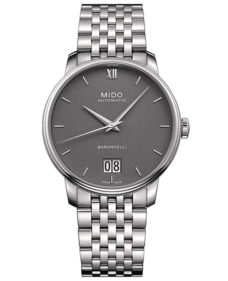 Часы Mido Baroncelli Big Date M027.426.11.088.00 — мужские, серый