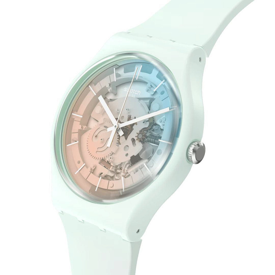 Часы Swatch New Gent Bioceramic Lacquered SO32S101 — кварцевые, биокерамика