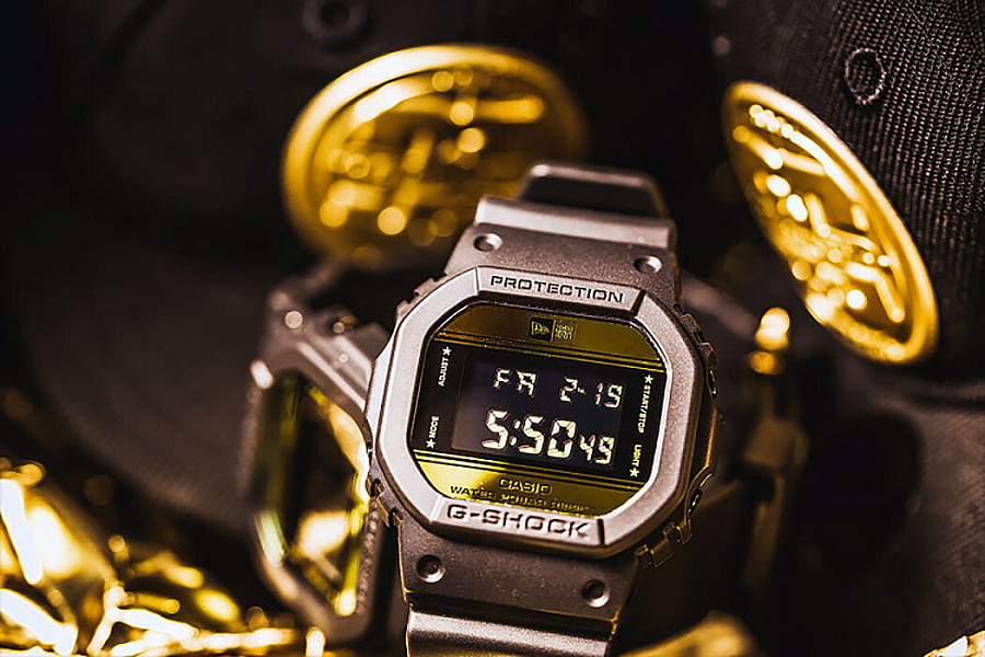 Часы Casio G-Shock DW-5600NE-1 — желтый, электронные