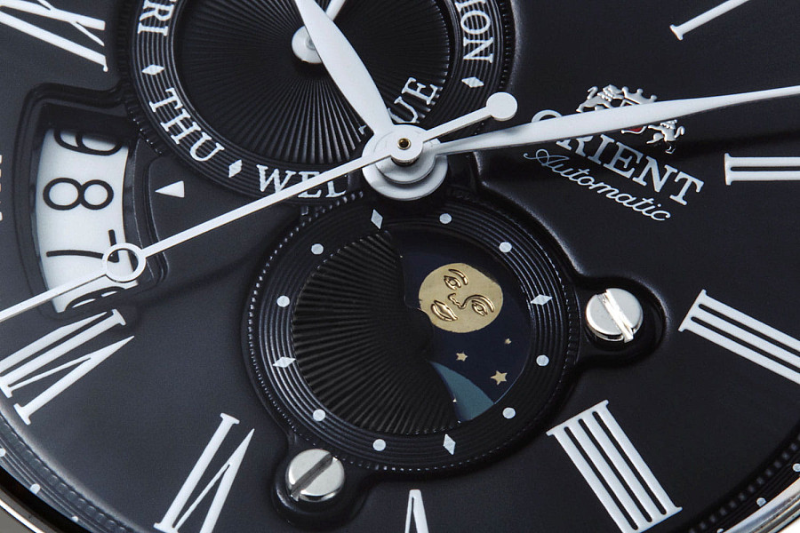 Часы Orient Sun And Moon RA-AK0010B (RN-AK0010B) — кожаный, мужские
