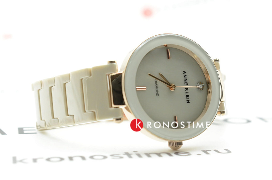 Часы Anne Klein Diamond 1018RGTN — кварцевые, металл сталь