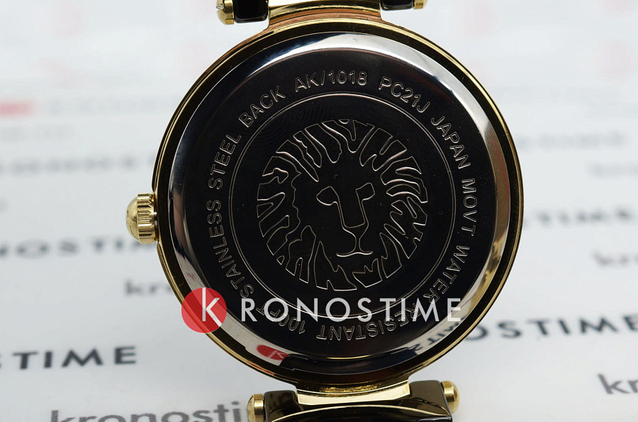 Часы Anne Klein Diamond 1018BKBK — нержавеющая сталь с ip-покрытием, женские