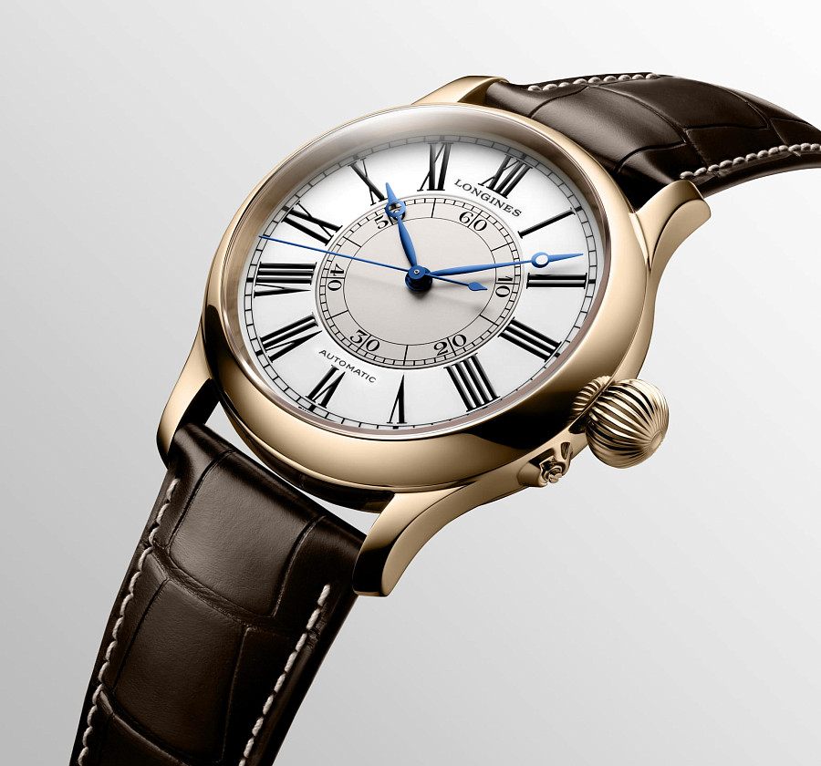 Часы Longines Weems Second-Setting Watch L2.713.8.11.0 — кожаный, мужские