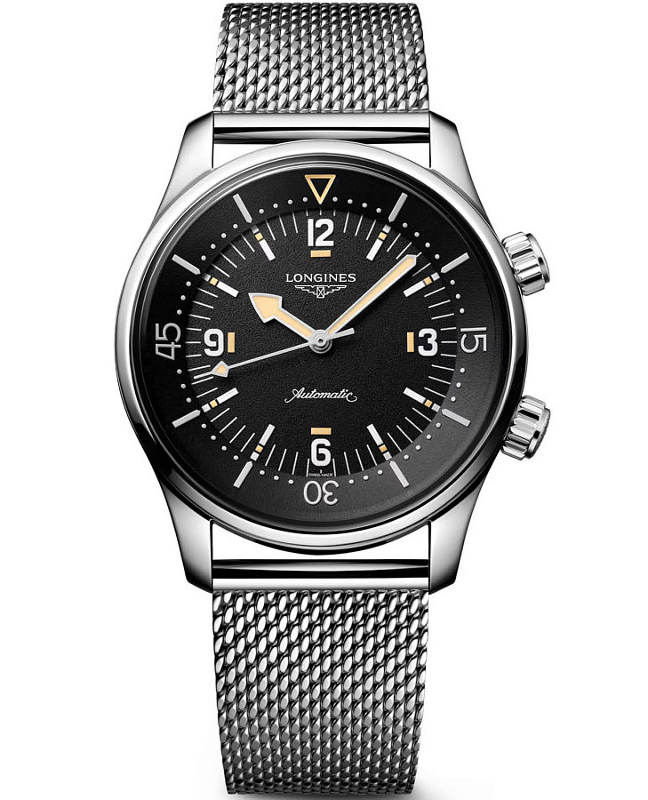 Часы Longines legend diver L3.795.4.59.9 — мужские, черный