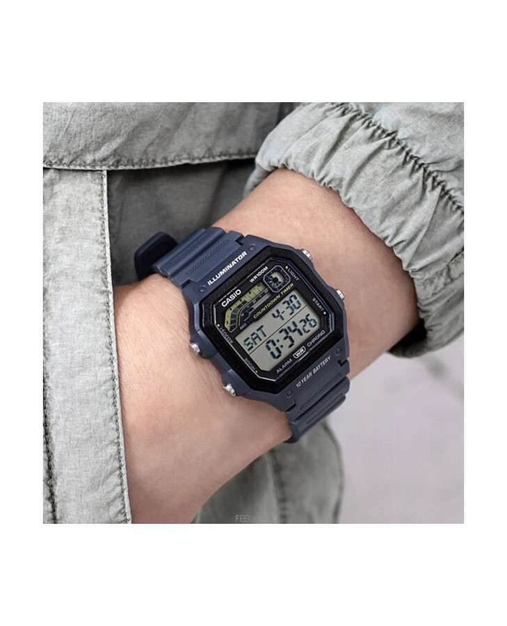 Часы Casio Collection WS-1600H-2AVDF (WS-1600H-2A) — Япония, электронные