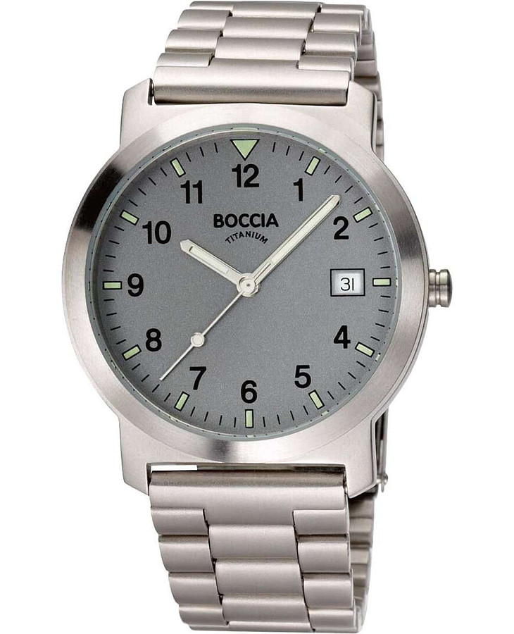 Часы Boccia Titanium Circle-Oval 3630-02 — мужские, серый