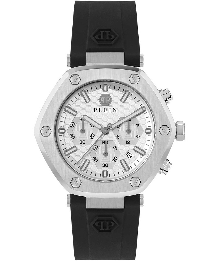 Часы Philipp Plein The Hexagon Chrono PWZBA0123 — мужские, серебристый