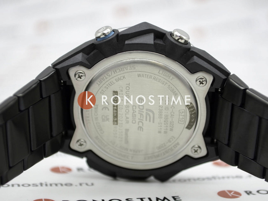 Часы Casio Edifice Windflow ECB-2200DD-1ADF (ECB-2200DD-1AEF) — мужские, нержавеющая сталь с ip-покрытием