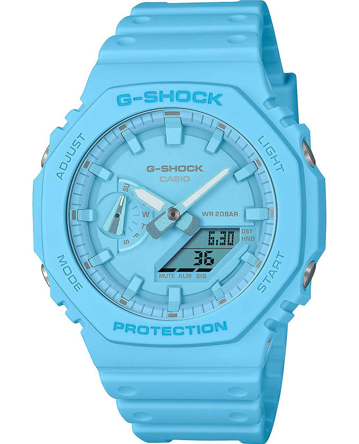 Часы Casio G-Shock GA-2100-2A2DR (GA-2100-2A2) — мужские, голубой
